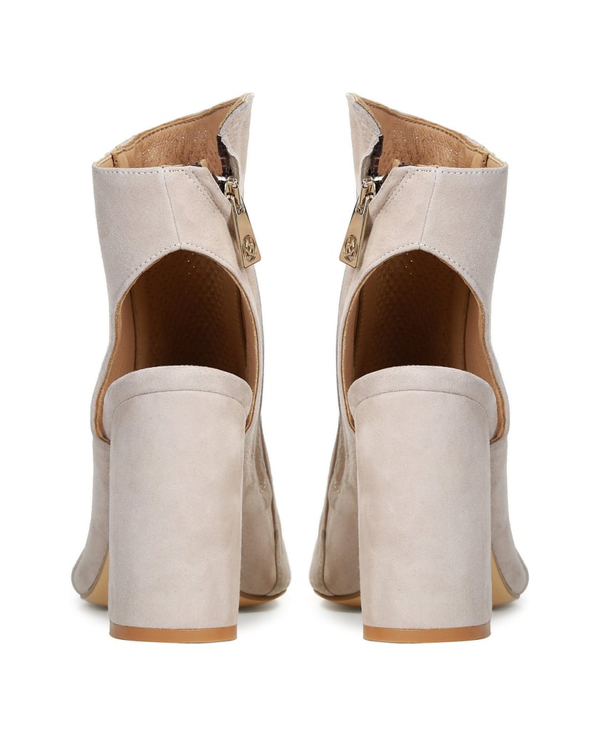 Kazar-Beigefarbene-Peep-Toe-Stiefel-für-Damen-beige