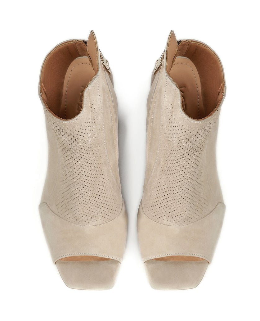 Kazar-Beigefarbene-Peep-Toe-Stiefel-für-Damen-beige