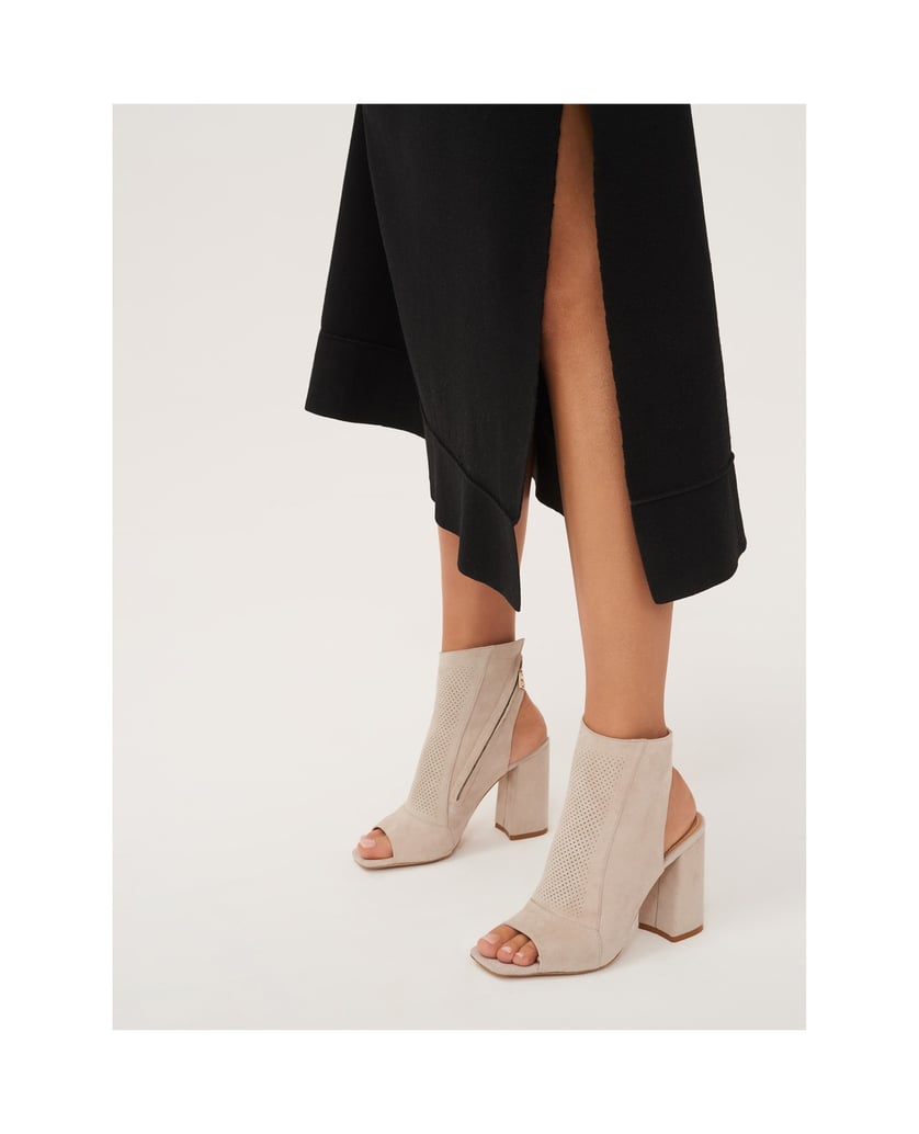 Kazar-Beigefarbene-Peep-Toe-Stiefel-für-Damen-beige