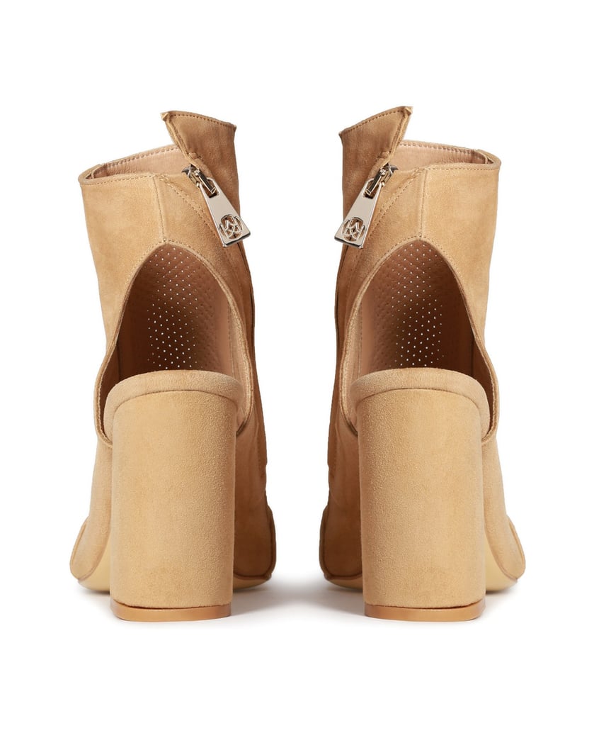 Kazar-Hellbraune-Peep-Toe-Stiefel-für-Damen-camel