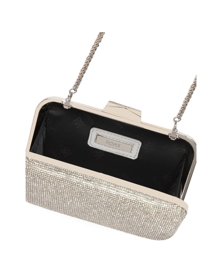 Kazar-Abendtasche-mit-Kristallen-verziert-silber