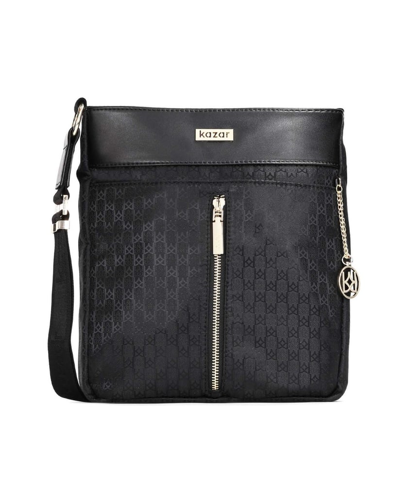 Kazar-Schwarze-Damen-Messenger-Tasche-schwarz