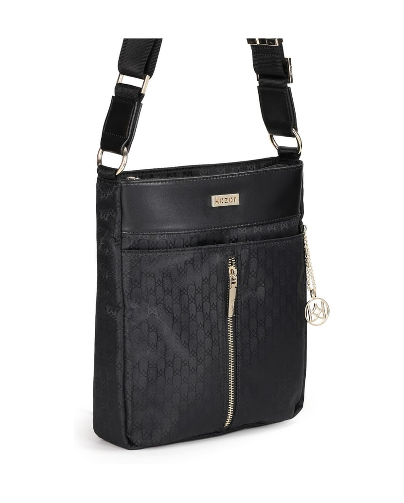 Kazar-Schwarze-Damen-Messenger-Tasche-schwarz