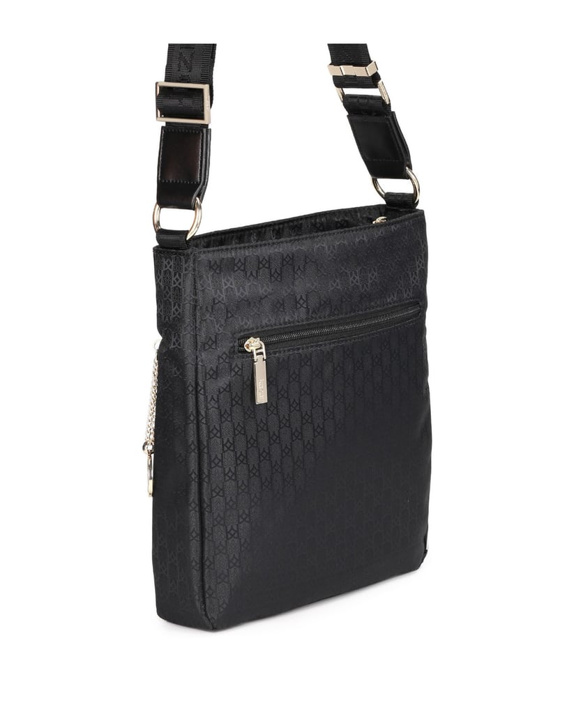 Kazar-Schwarze-Damen-Messenger-Tasche-schwarz