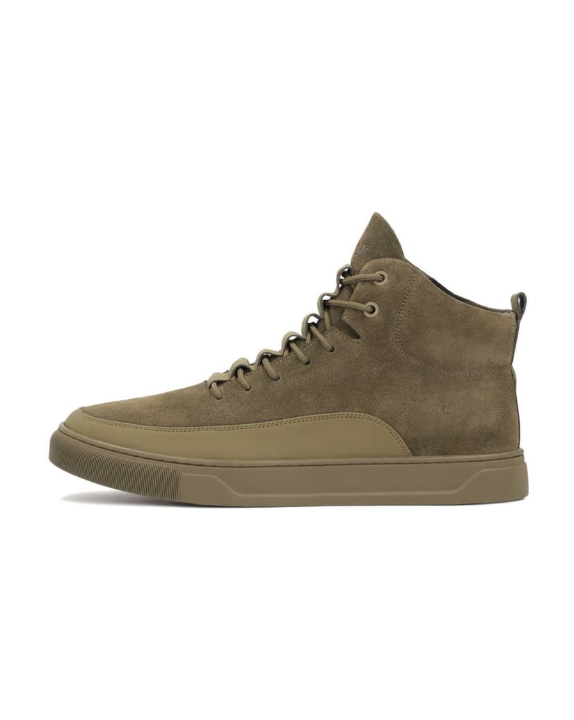 Kazar-Hohe-Herren-Sneaker-aus-zwei-Lederarten-grün