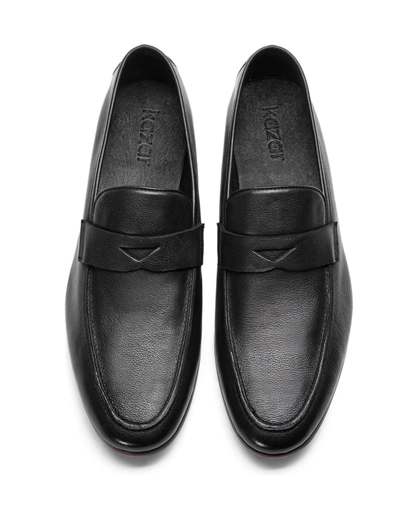 Kazar-Schwarze-Herren-Slipper-schwarz