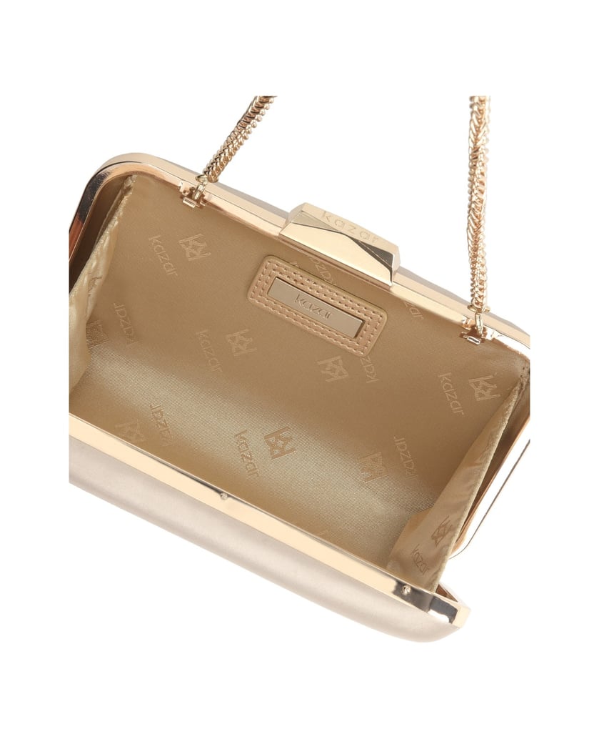 Kazar-Beigefarbene-Hochzeitstasche-in-Form-einer-starren-Schachtel-beige