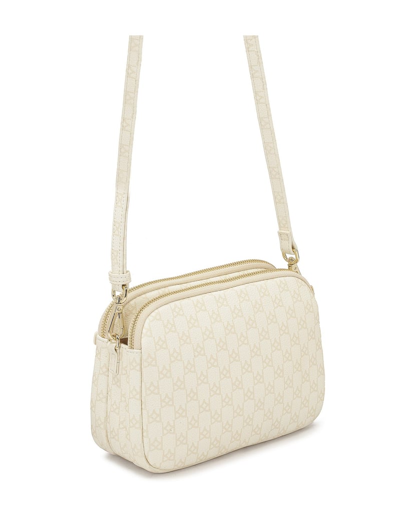 Kazar-Tasche-mit-3-Fächern-und-regulierbarem-Schnürchen-weiss