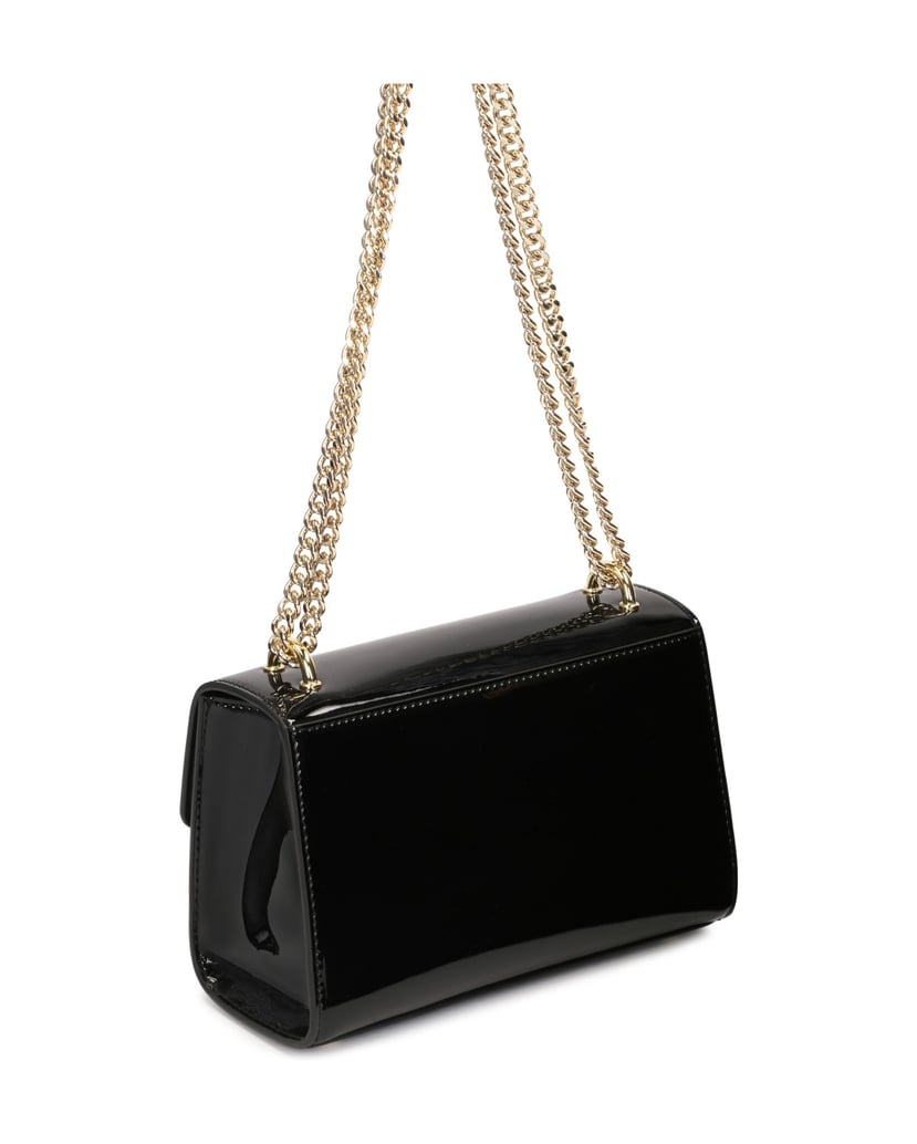 Kazar-Schwarze-Lacktasche-mit-großem-Schloss