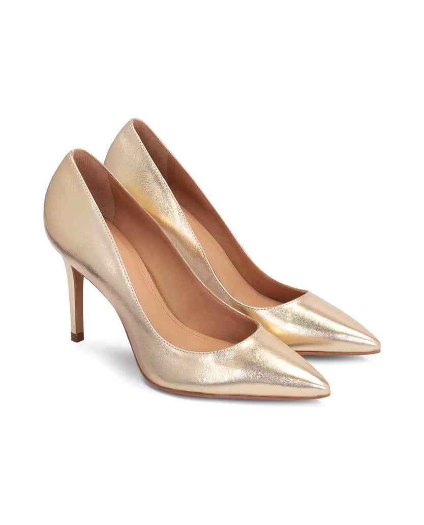 Kazar-Luxuriöse-Pumps-aus-goldfarbenem-Leder-für-Damen-gold
