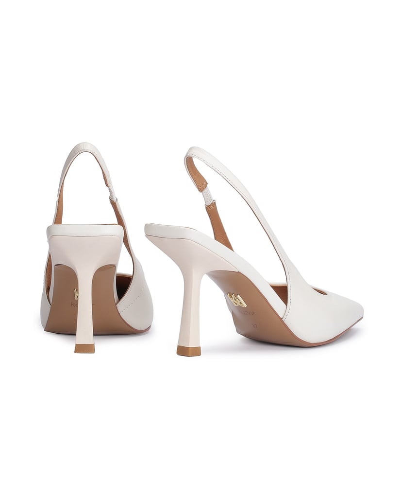 Kazar-Weiße-Pumps-auf-schlankem-Stiletto-mit-quadratischem-Absatz-weiss