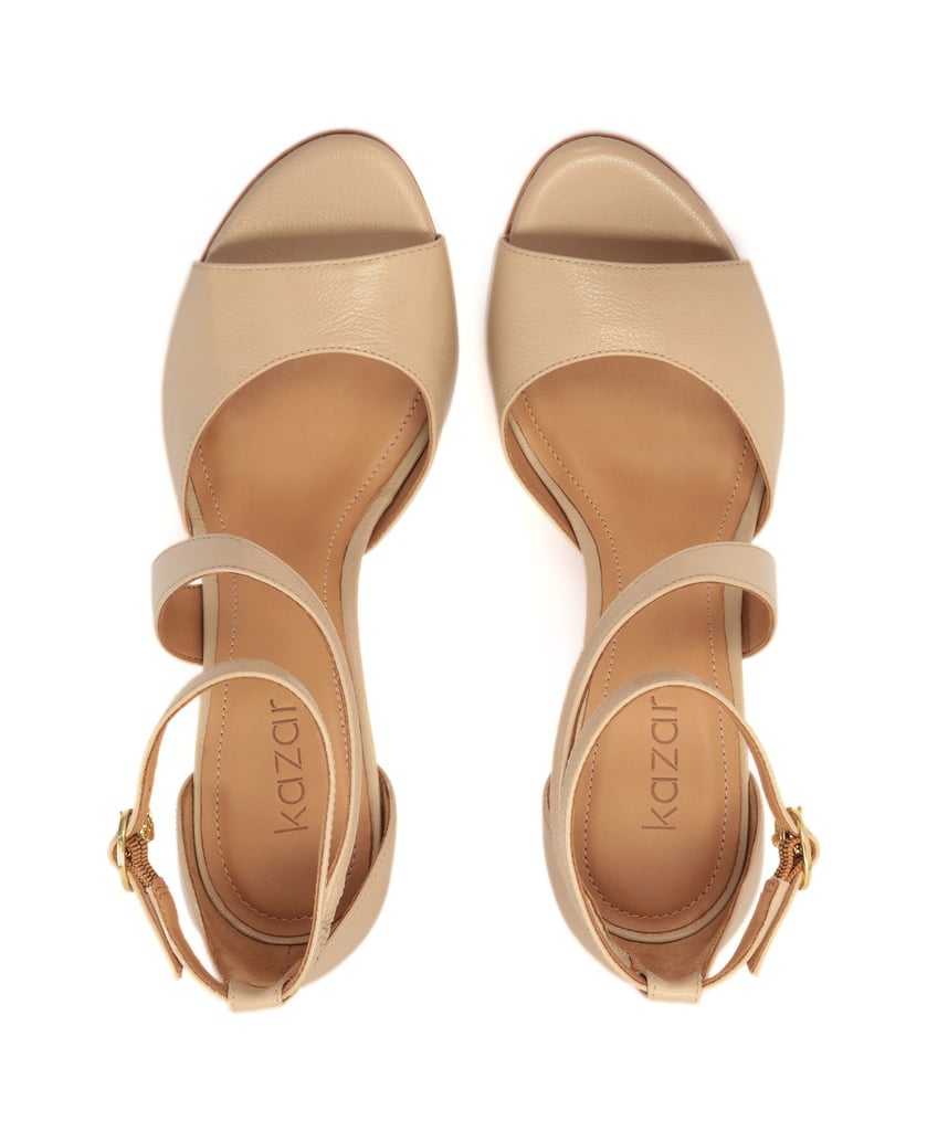 Kazar-Beigefarbene-Sandalen-mit-diagonalem-Riemen-beige