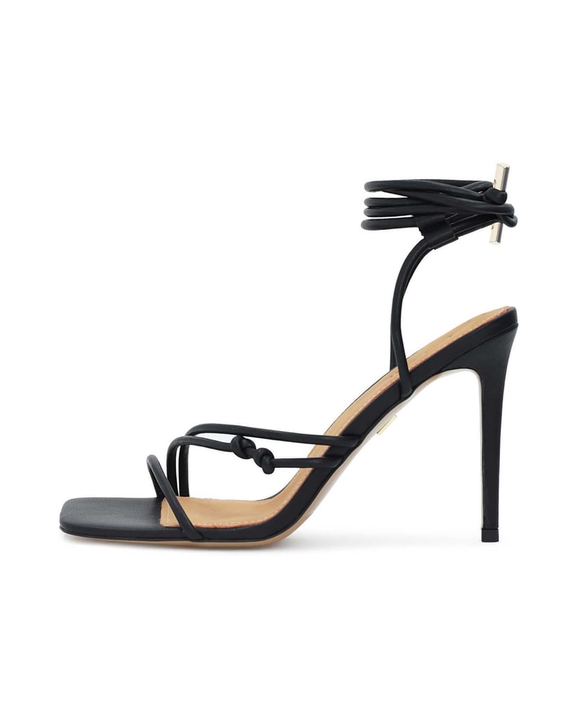 Kazar-Geschnürte-Ledersandalen-mit-Zierknoten-schwarz