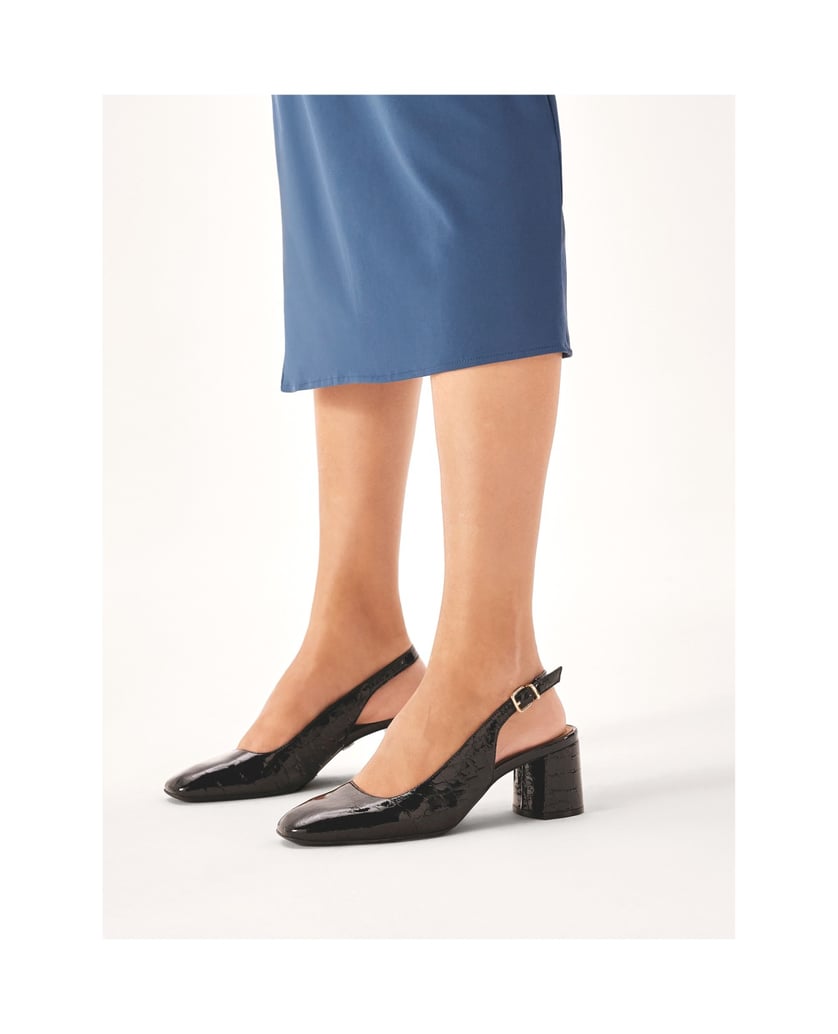 Kazar-Halboffene-Pumps-aus-geprägtem-Lackleder-schwarz