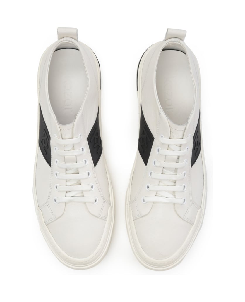 Kazar-Off-white-Sneakers-für-Männer-mit-schwarzen-Einsätzen-weiss