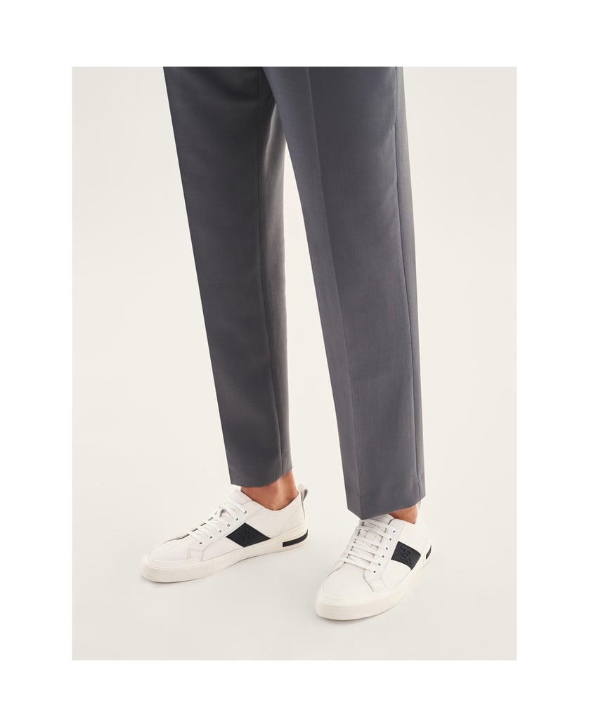 Kazar-Off-white-Sneakers-für-Männer-mit-schwarzen-Einsätzen-weiss