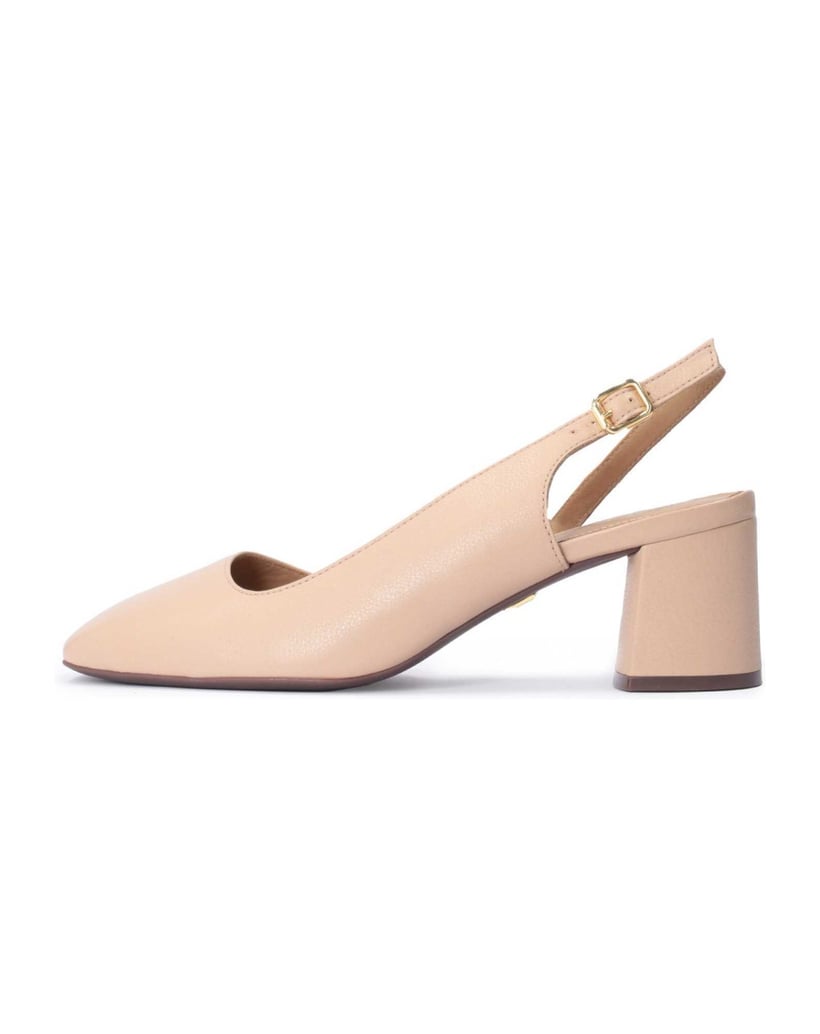 Kazar-Beige-Lederpumps-mit-unbedecktem-Absatz-und-durchgehender-Spitze-beige