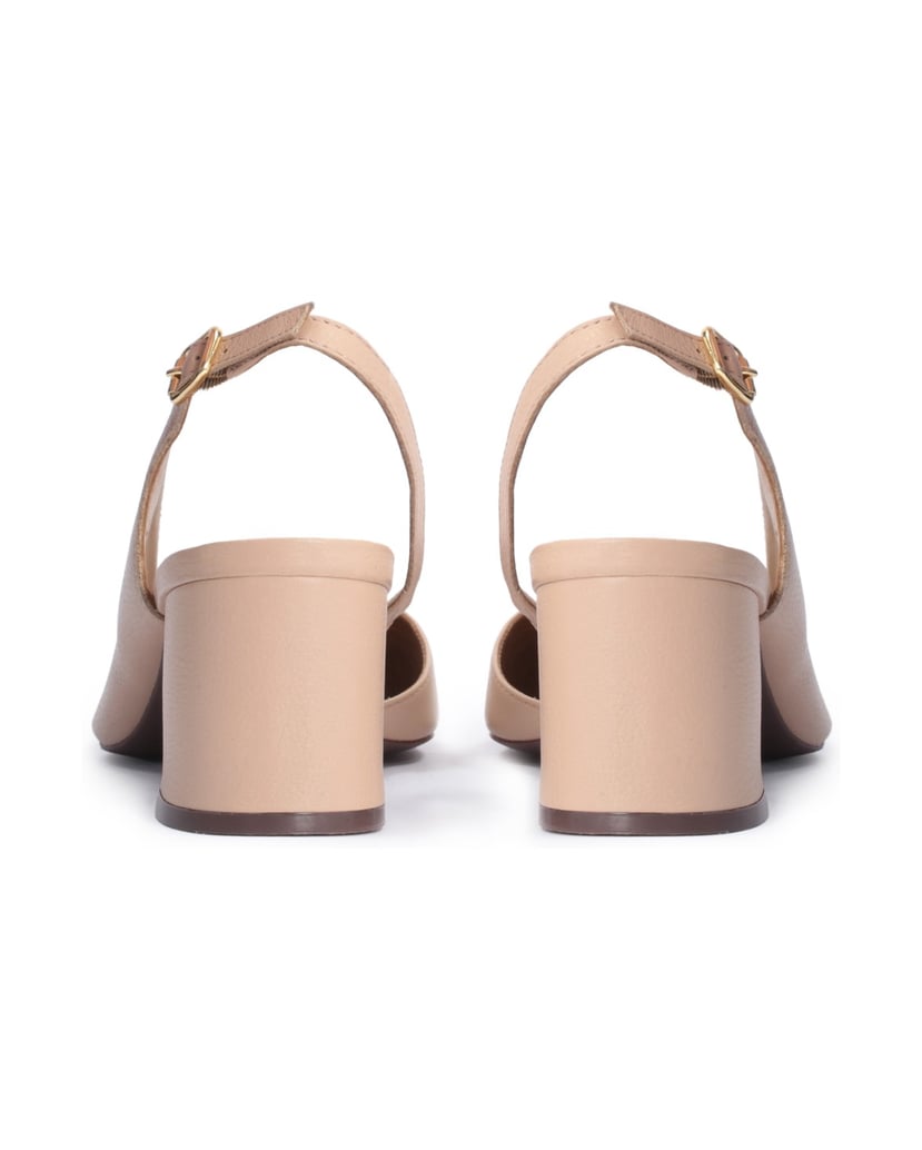 Kazar-Beige-Lederpumps-mit-unbedecktem-Absatz-und-durchgehender-Spitze-beige
