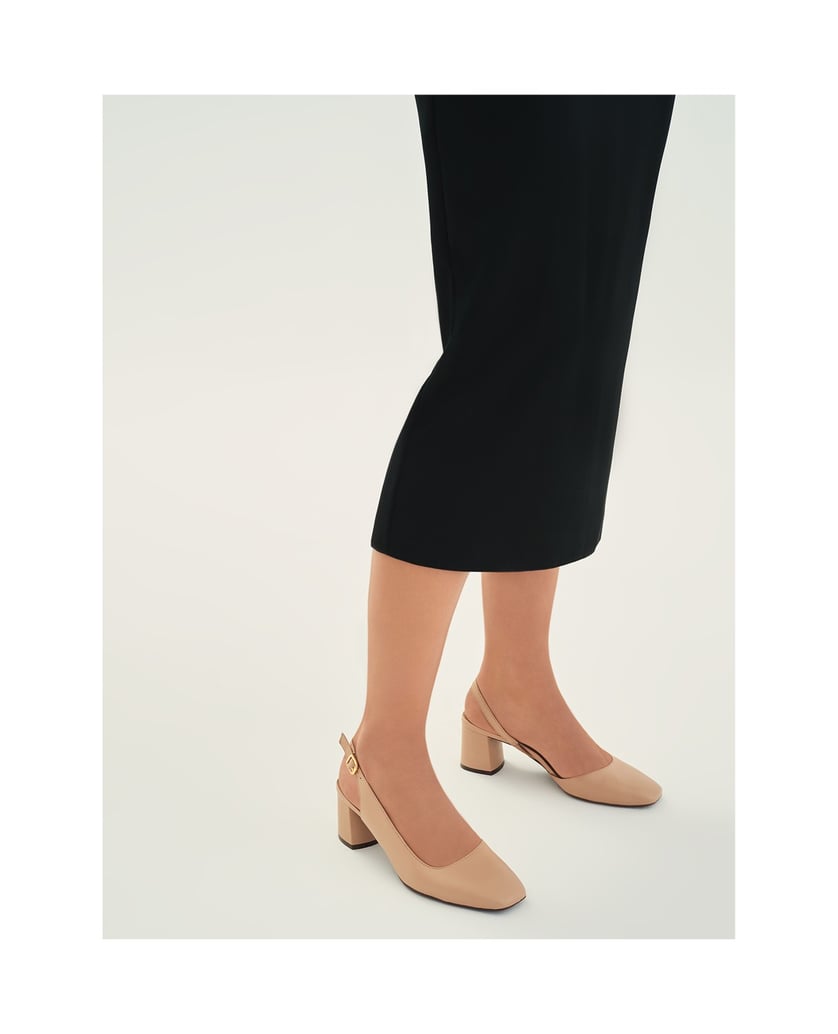 Kazar-Beige-Lederpumps-mit-unbedecktem-Absatz-und-durchgehender-Spitze-beige