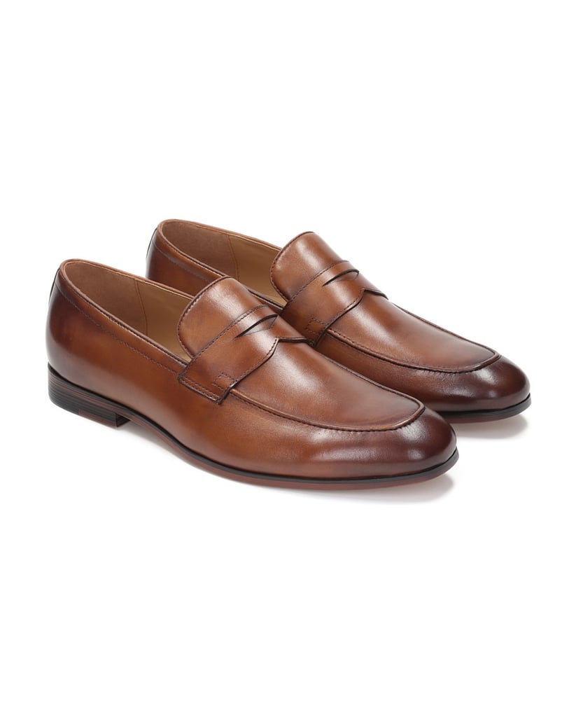 Kazar-Klassische-braune-Leder-Slipper-für-Herren-braun