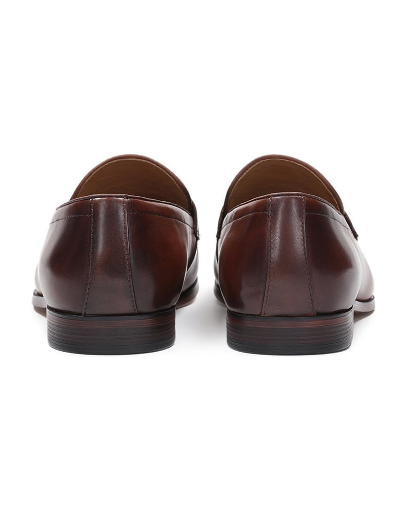 Kazar-Klassische-braune-Leder-Slipper-für-Herren-braun