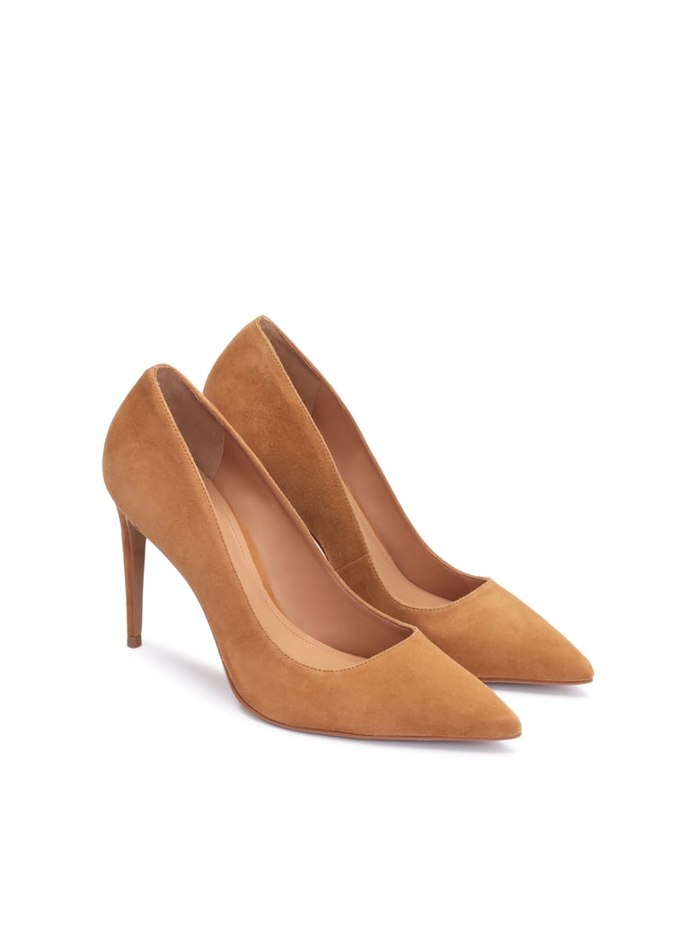 Kazar-Stilettos-aus-hellbraunem-Leder-mit-spit