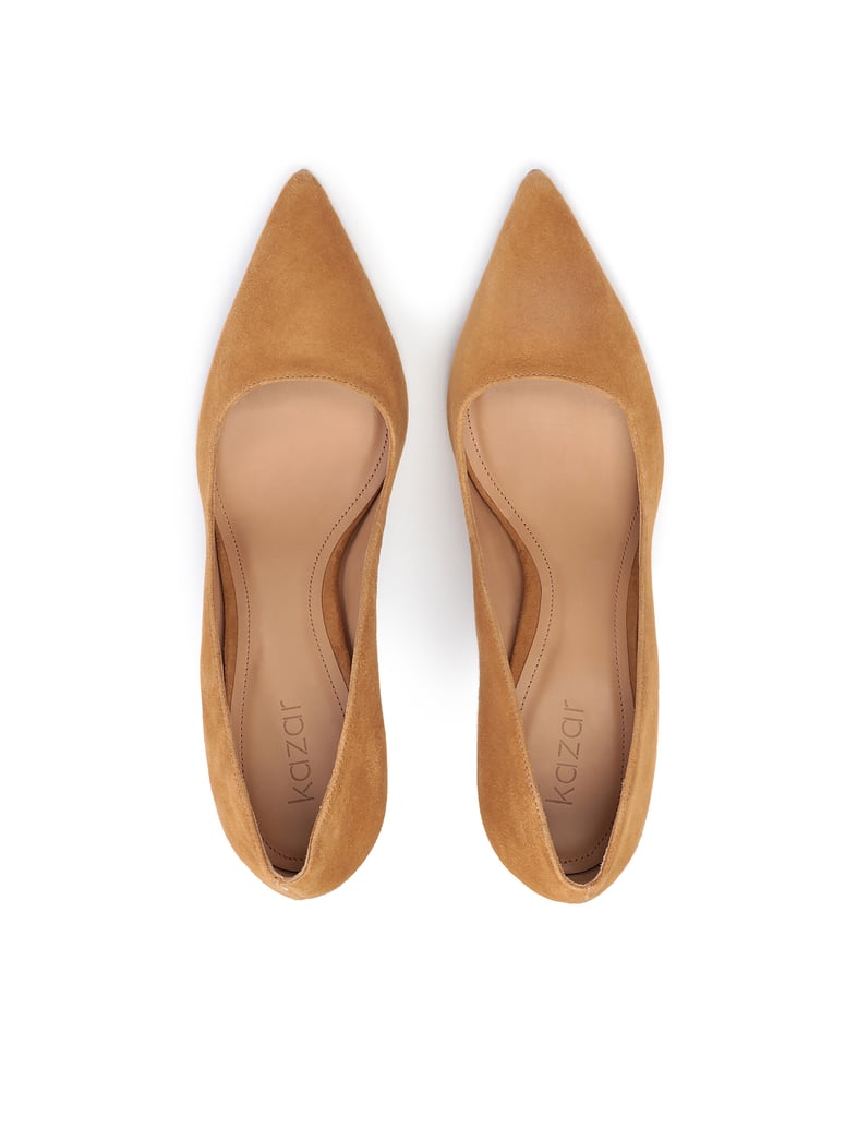 Kazar-Stilettos-aus-hellbraunem-Leder-mit-spit