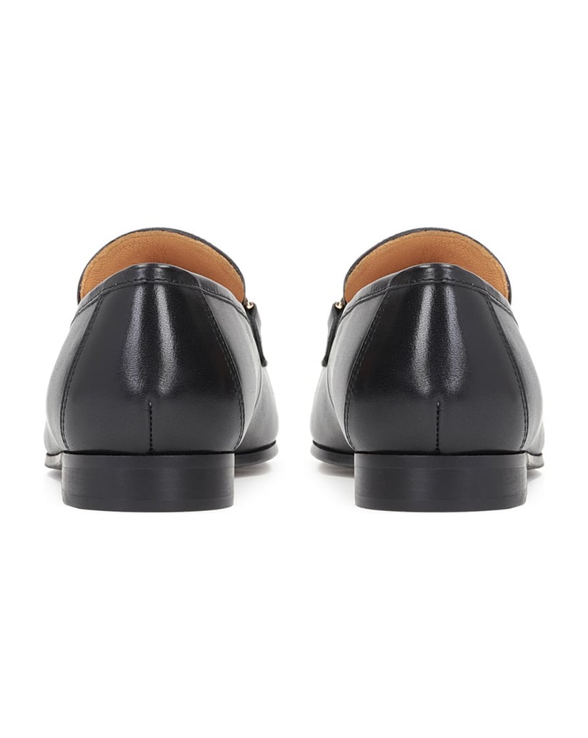 Kazar-Flache-Schuhe-aus-schwarzem-Leder-mit-fl-schwarz