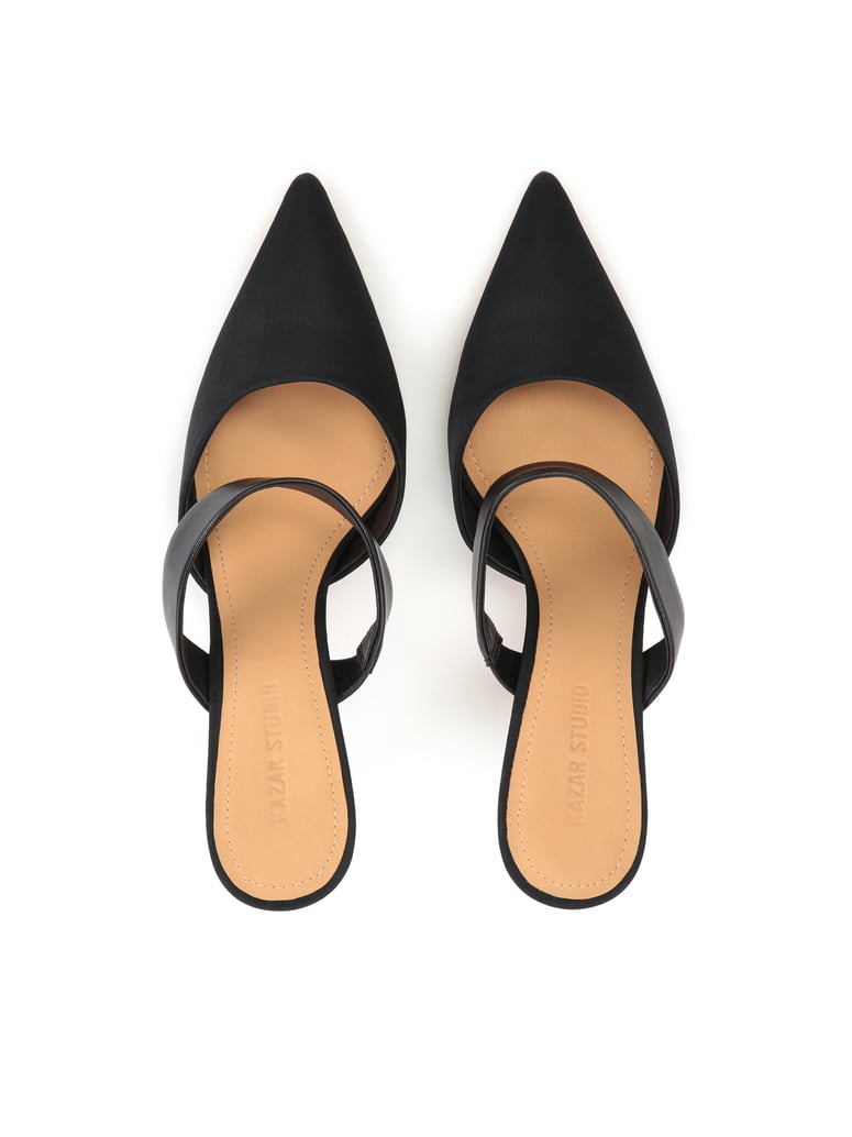 Kazar-Studio-Geschmackvolle-schwarze-Pantoletten-mit