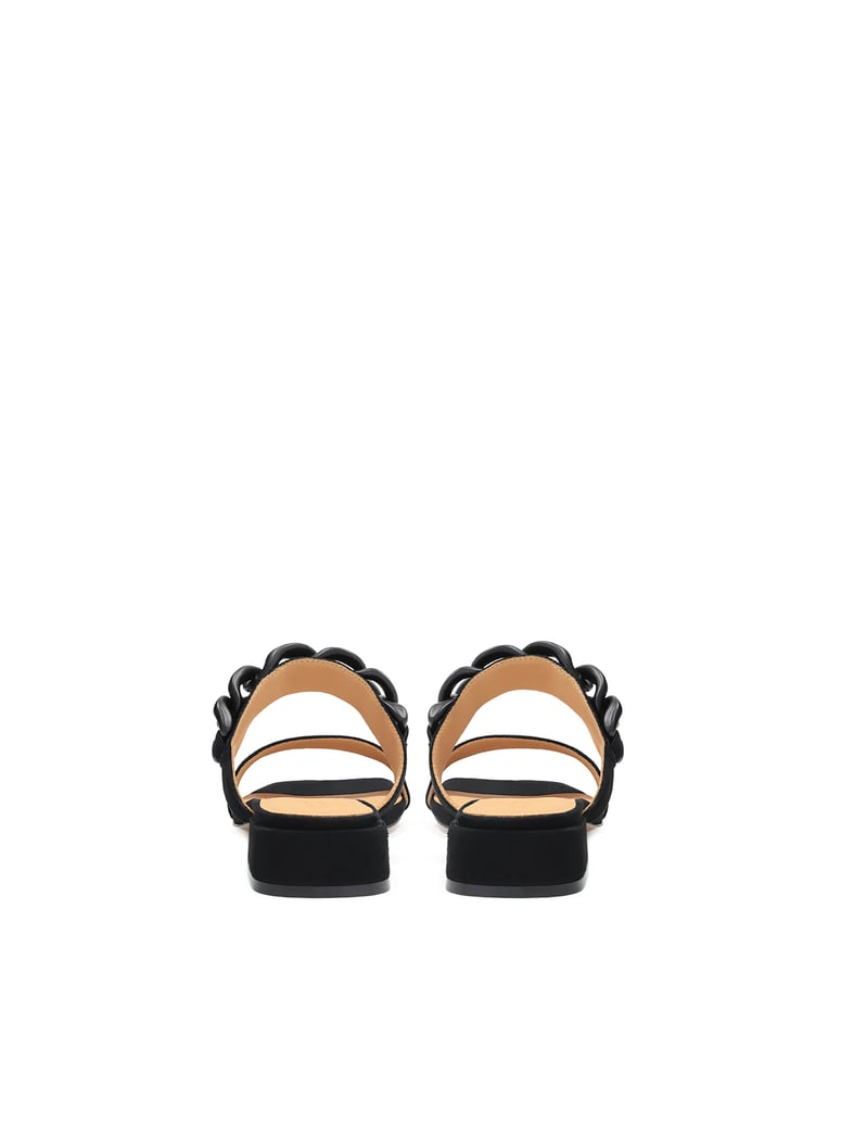 Kazar-Schwarze-Damen-Pantoletten-aus-Wildleder