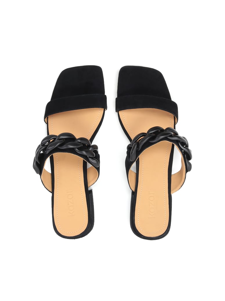 Kazar-Schwarze-Damen-Pantoletten-aus-Wildleder