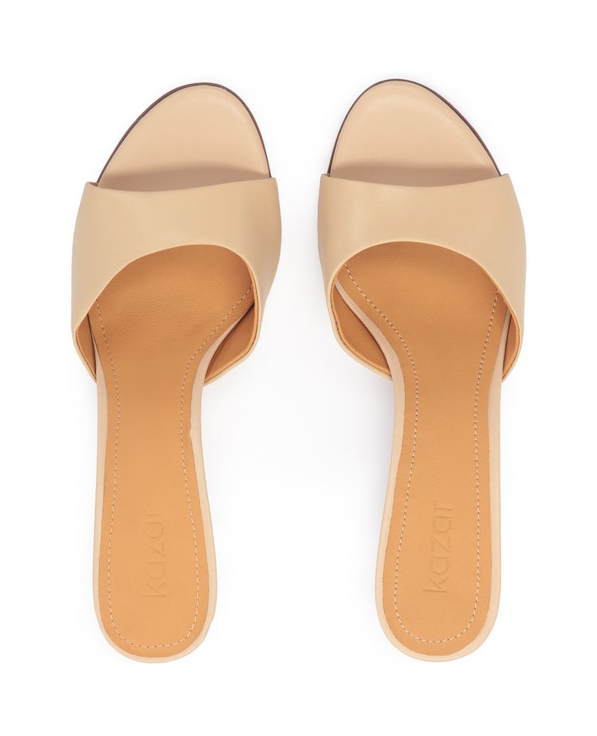 Kazar-Beigefarbene-Pantoletten-aus-Leder-mit-Absatz-beige