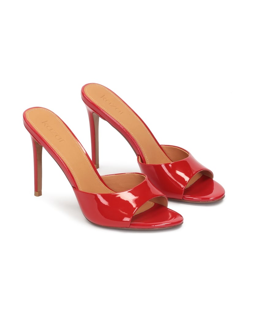 Kazar-Rote-Pantoletten-aus-Lackleder-mit-Absatz-rot