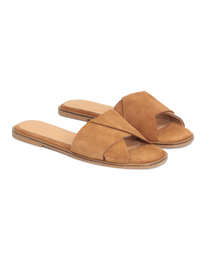 Kazar-Braune,-leichte-und-bequeme-Damen-Gleitschuhe-aus-Wildleder-camel