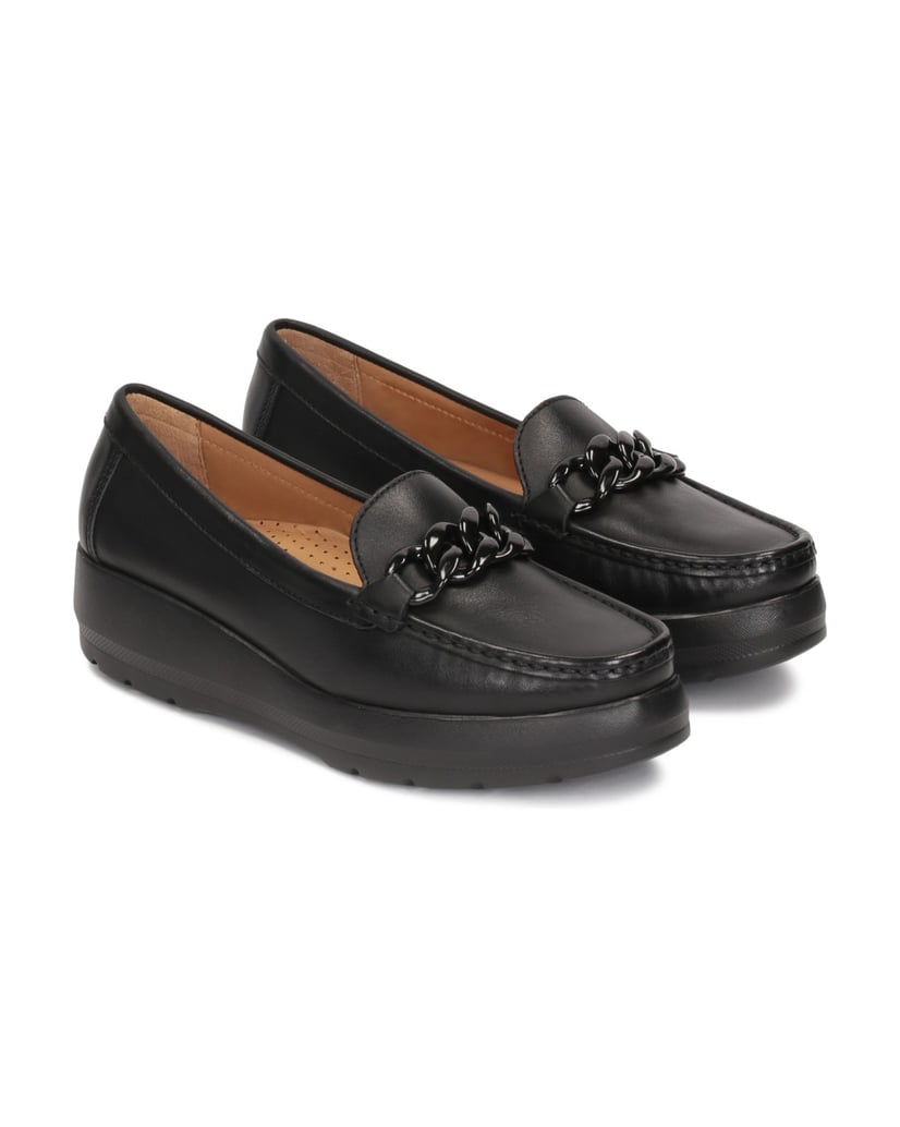 Kazar-Lederschuhe-mit-erhöhter-Sohle-schwarz
