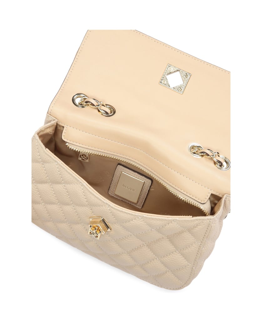 Kazar-Gesteppte-Tasche-aus-weichem-Leder-beige