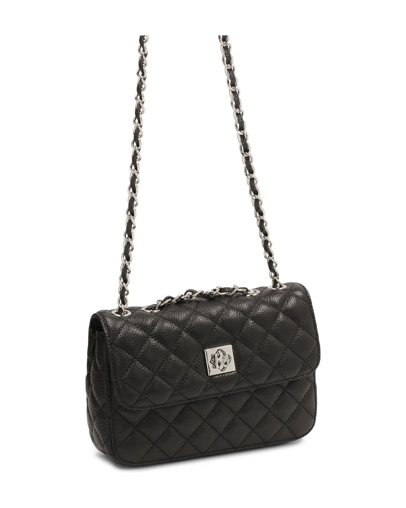 Kazar-Schwarze-gesteppte-Handtasche-mit-Übersc