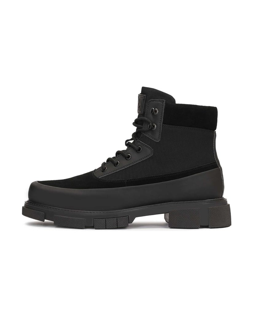 Kazar-Schwarze-solide-Herrenstiefel-mit-hohem-geschnürtem-Schaft-schwarz