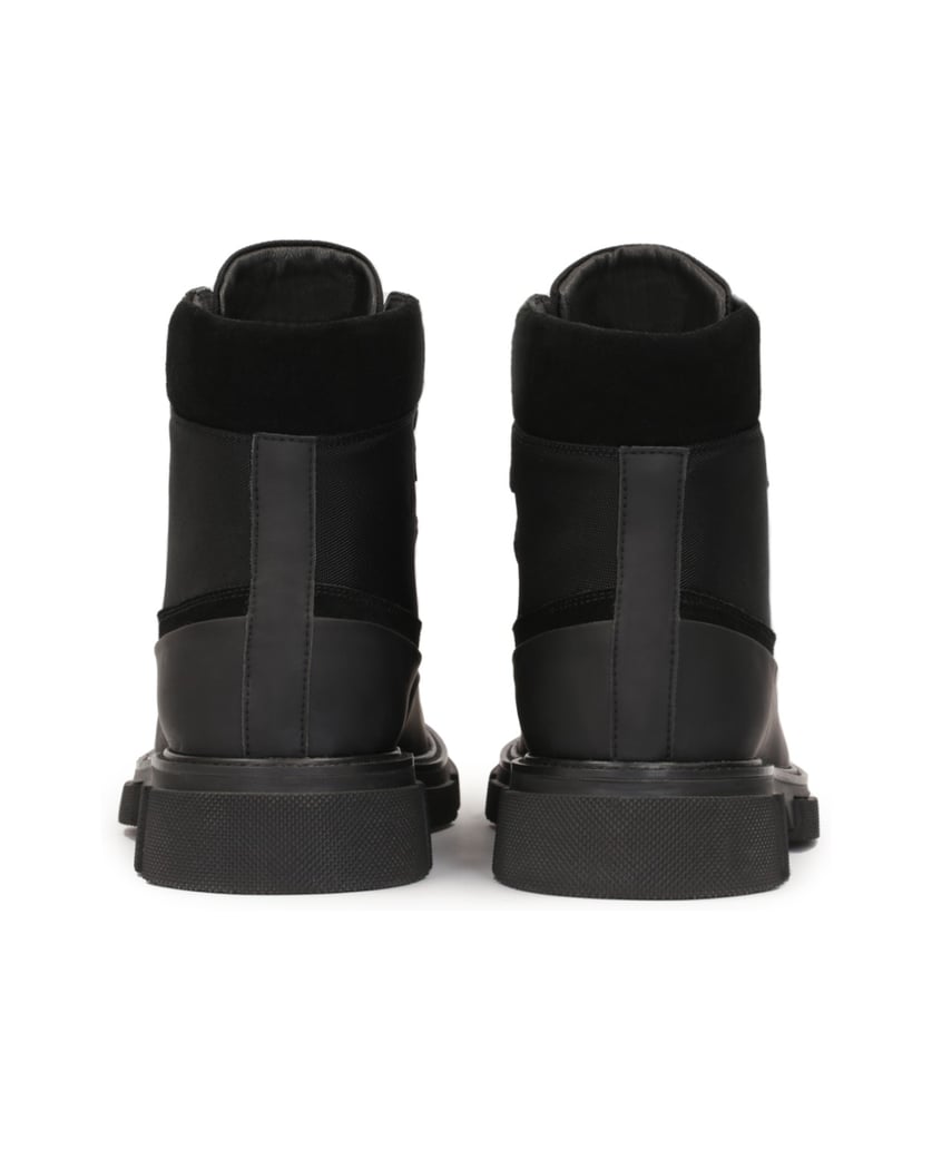 Kazar-Schwarze-solide-Herrenstiefel-mit-hohem-geschnürtem-Schaft-schwarz