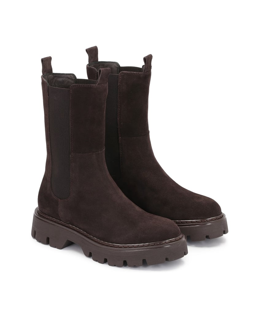 Kazar-Modische-dunkelbraune-Chelsea-Boots-mit