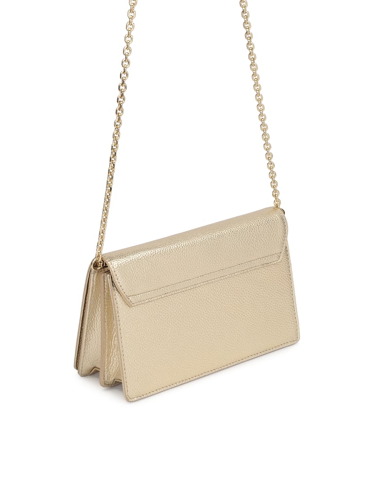 Kazar-Kleine-goldene-Tasche-an-einer-Kette-mit