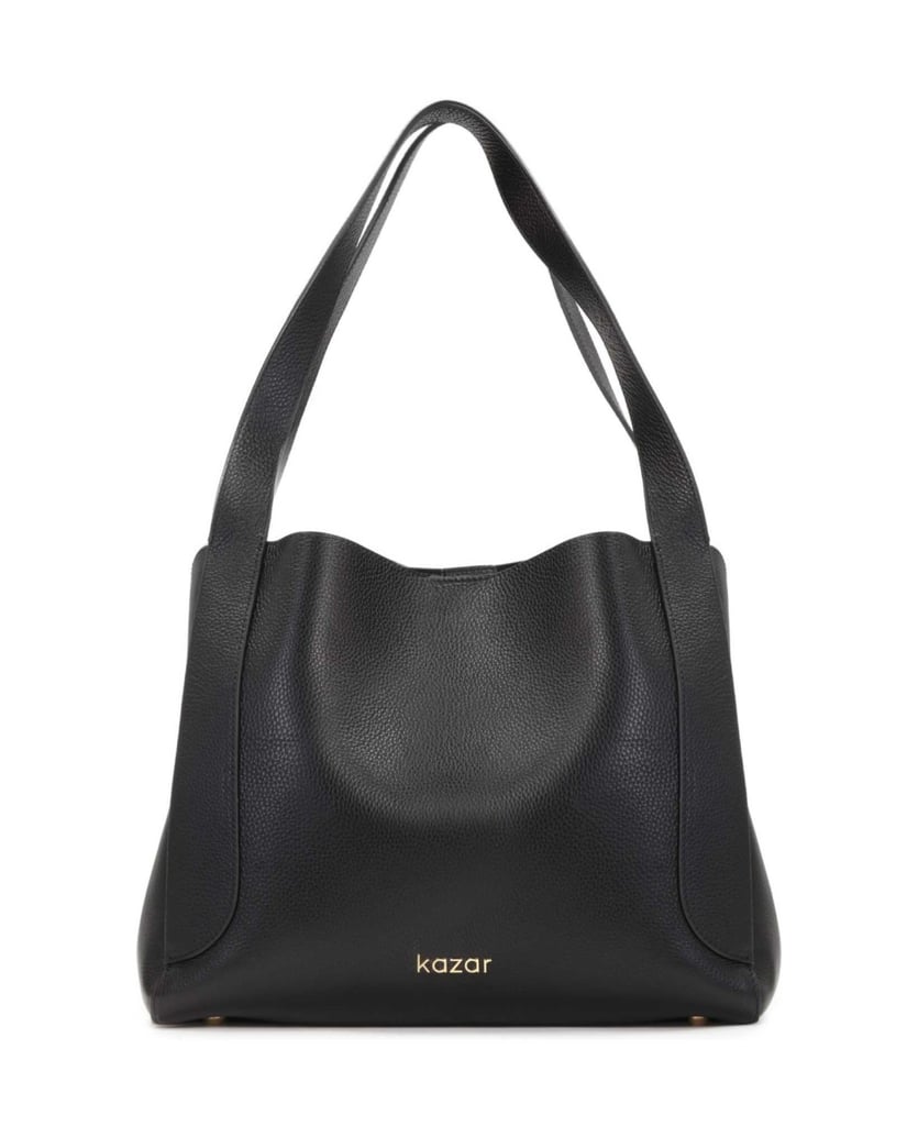 Kazar-Damentasche-aus-Leder-mit-einer-einzigar-schwarz