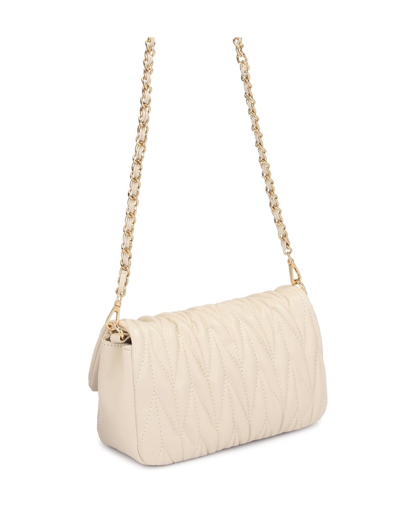 Kazar-Ledertasche-mit-origineller-Steppung-weiss