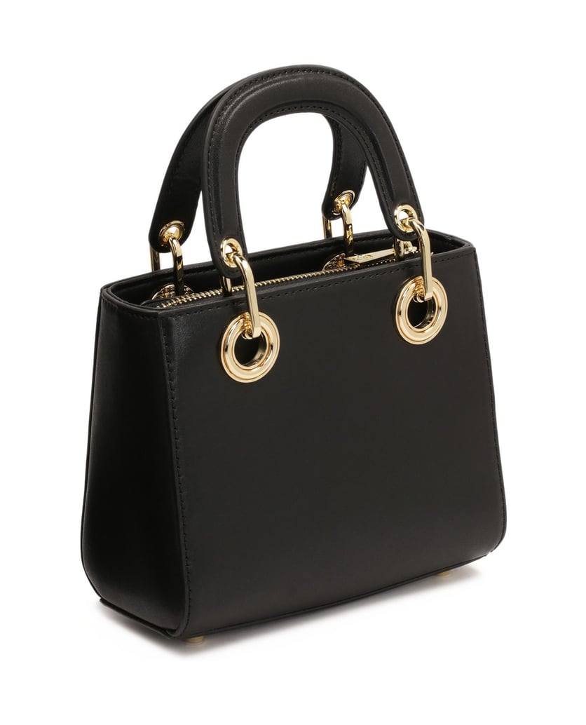 Kazar-Kleine-Ledertasche-mit-beweglichen-Griffen-schwarz