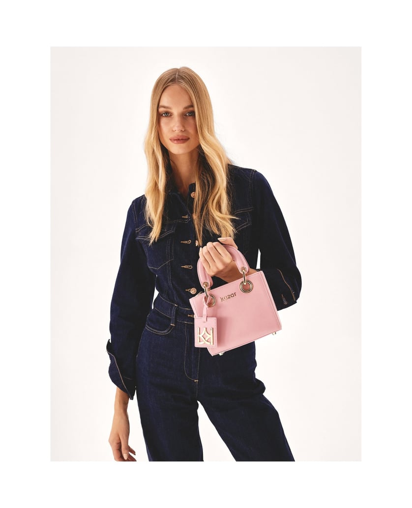 Kazar-Elegante-rosa-Hand--und-Umhängetasche