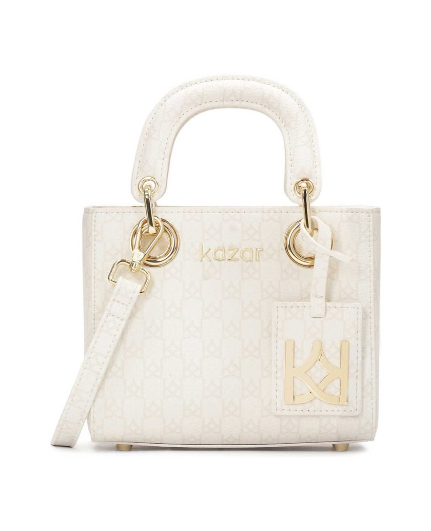 Kazar-Lederhandtasche-in-einer-kompakten-Version-weiss