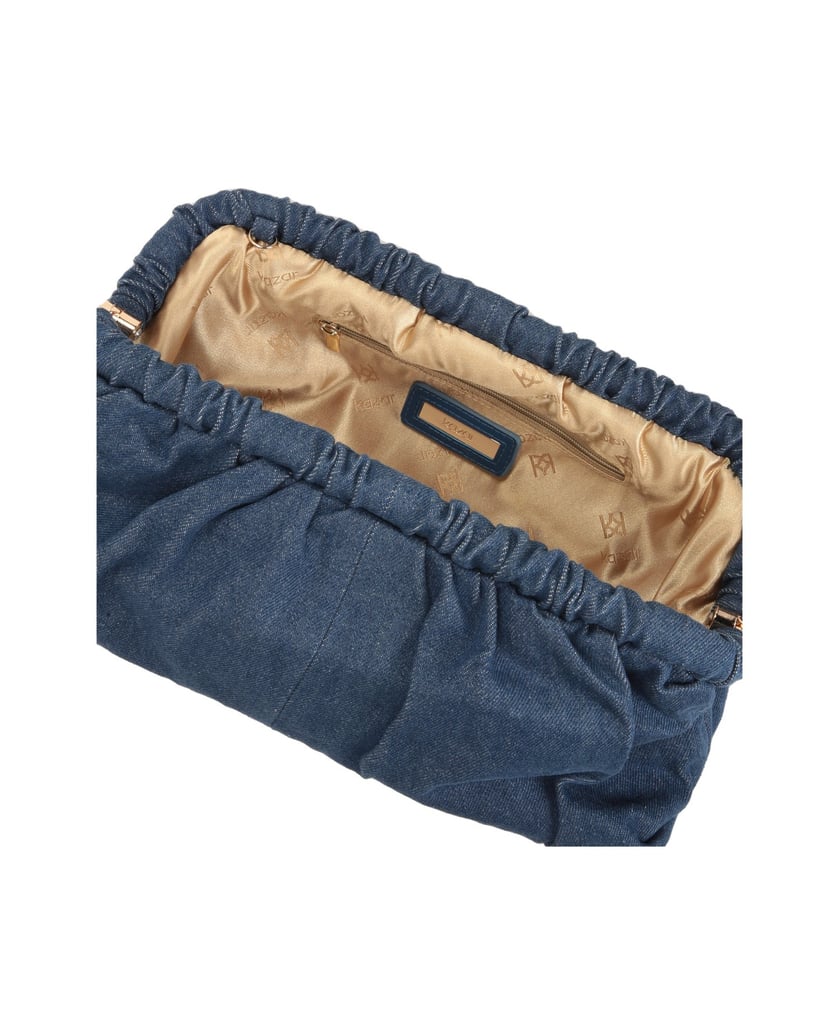 Kazar-Große-Beuteltasche-aus-Denim-Stoff-blau