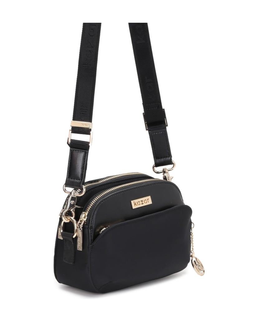 Kazar-Schwarze-Damen-Messenger-Tasche-schwarz