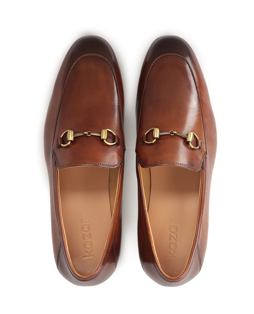 Kazar-Herren-Slipper-aus-Leder-mit-Metallverzierung-braun