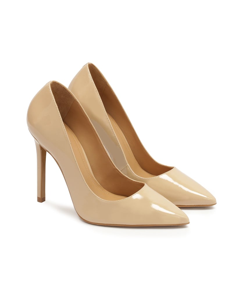 Kazar-Hochhackige-Pumps-aus-Lackleder-beige